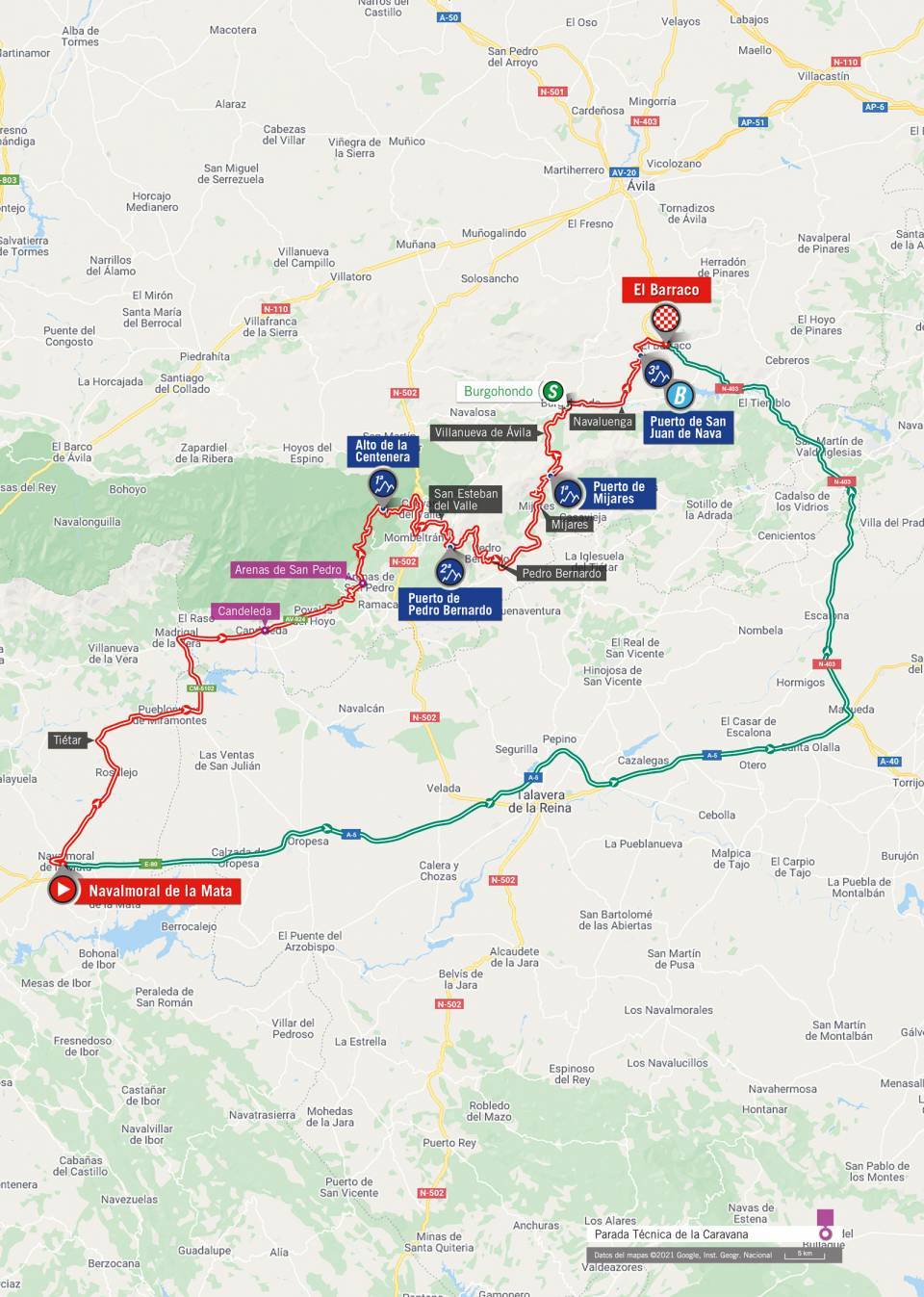 8月29日（日）第15ステージ　ナバルモラル・デ・ラ・マタ〜エル・バラコ　197.5km