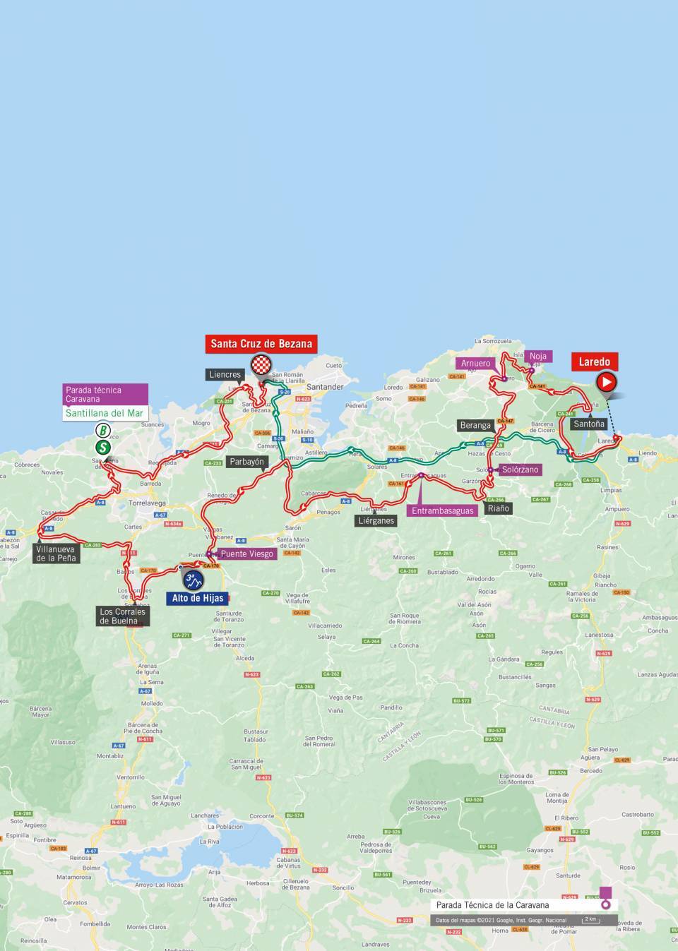 8月31日（火）第16ステージ　ラレド〜サンタ・クルス・デ・ベサナ　180km