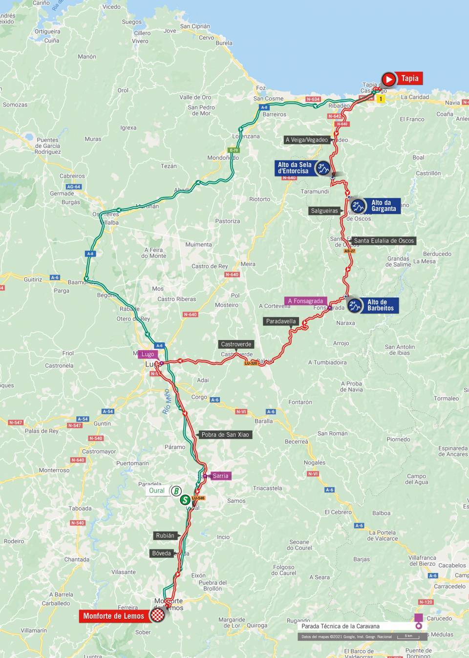 9月3日（金）第19ステージ　タピア〜モンフォルテ・デ・レモス　191.2km