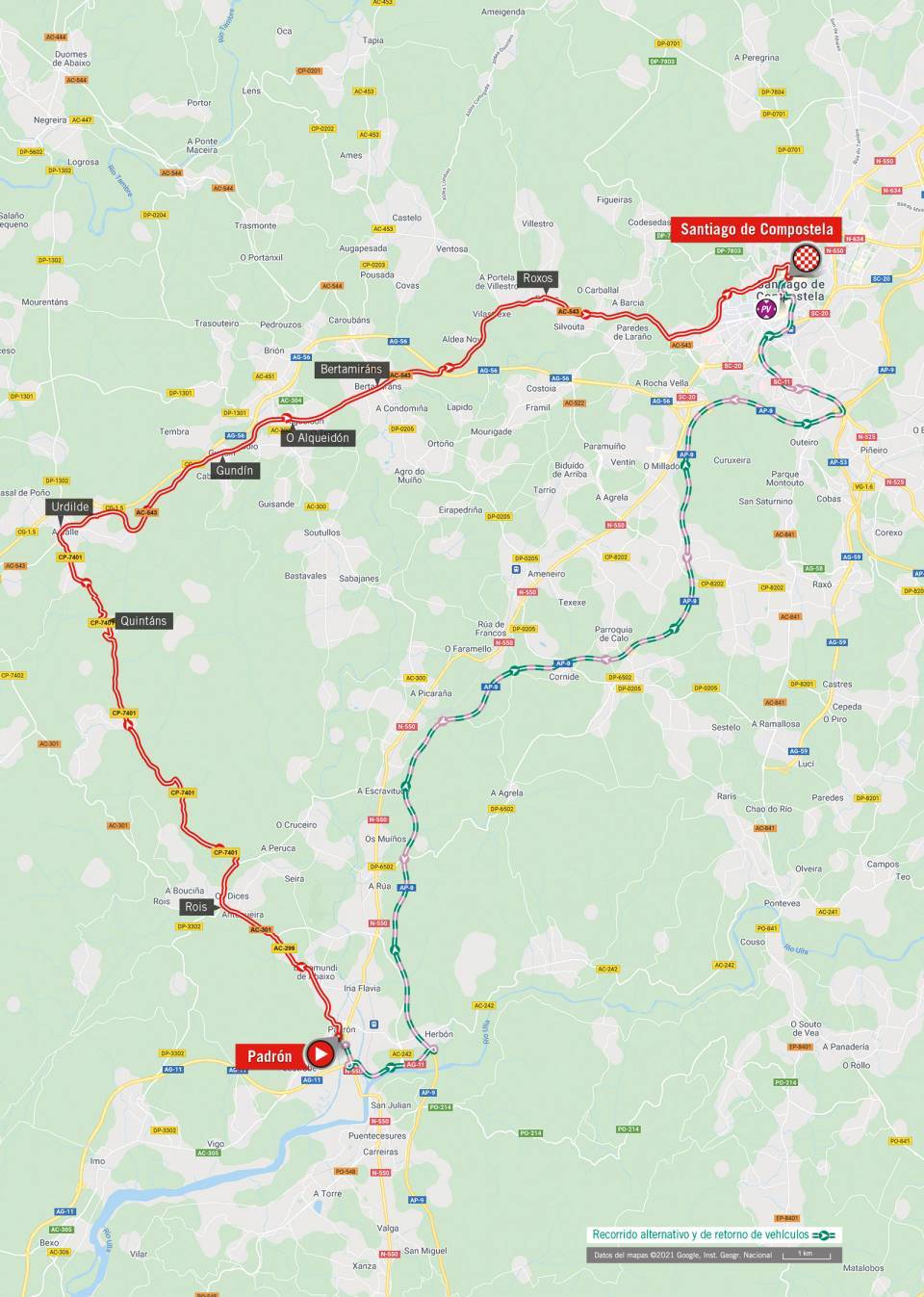 9月5日（日）第21ステージ　パドロン〜サンティアゴ・デ・コンポステーラ　33.8km（個人TT）