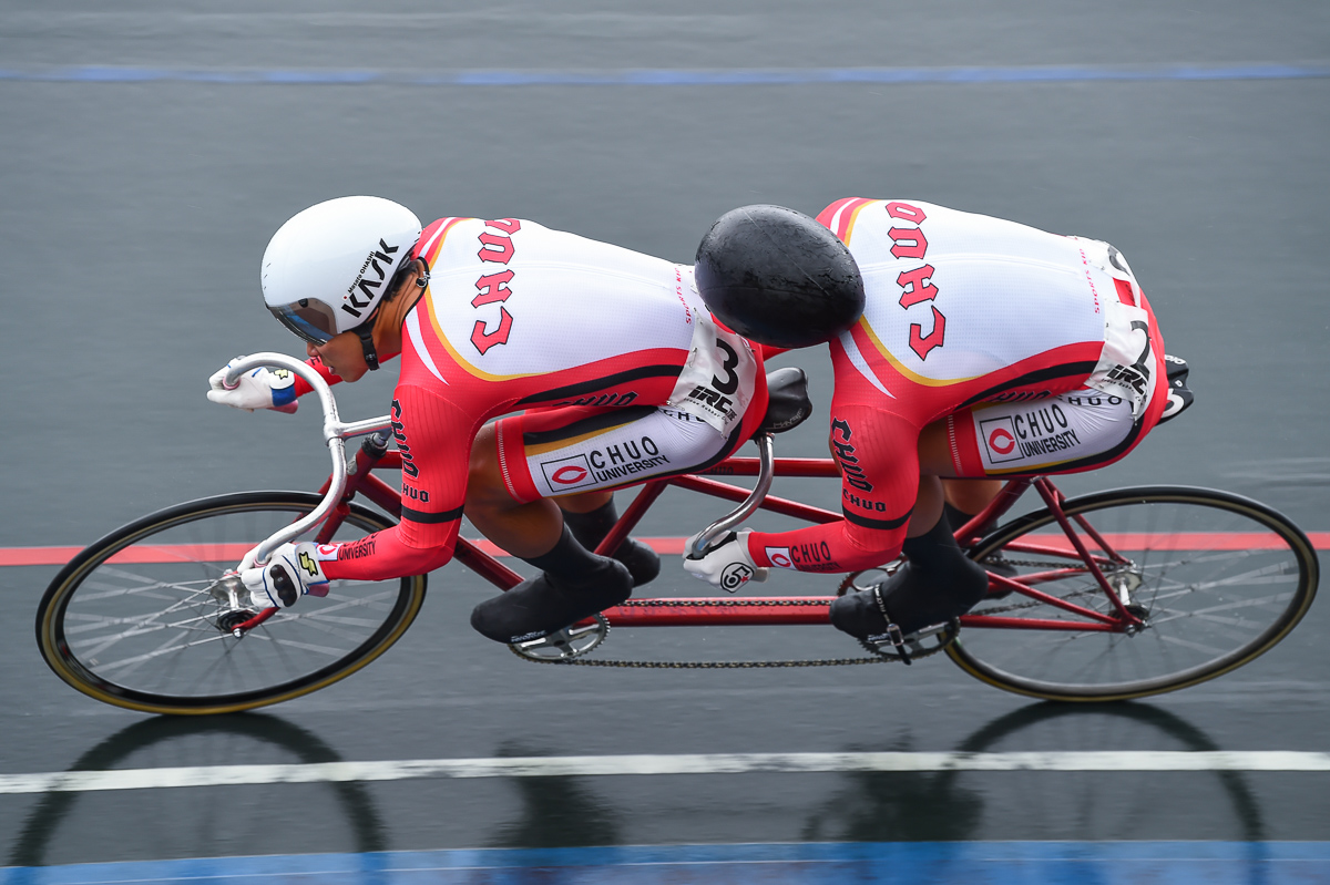 男子タンデムスプリント予選 1位 中央大学（青木・保田）16秒952