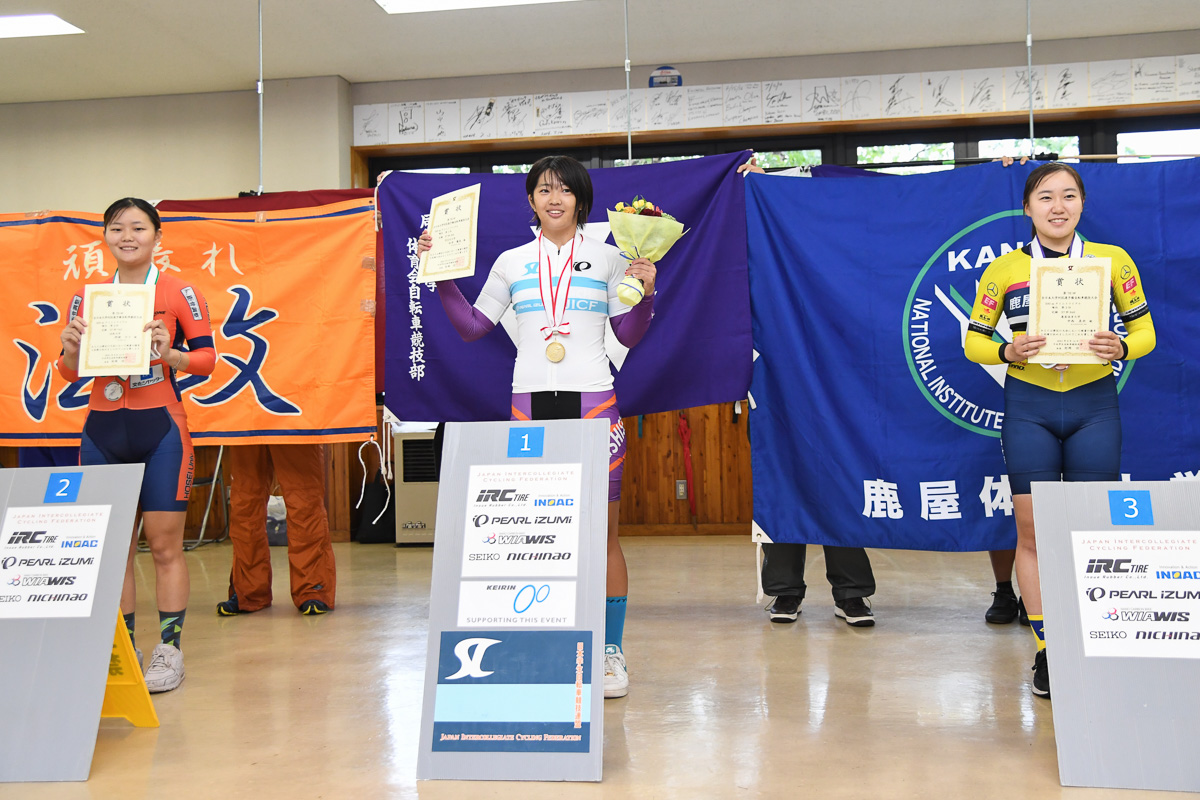 女子500mタイムトライアル 表彰式