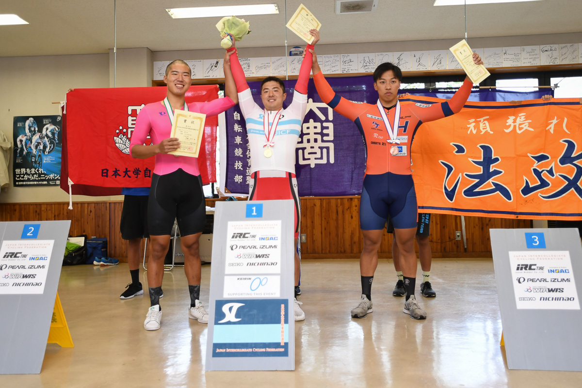 男子1kmタイムトライアル 表彰式
