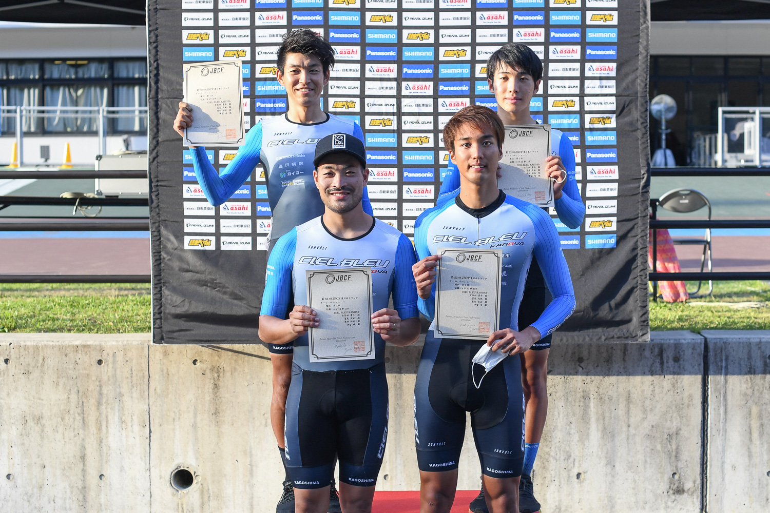 男子4kmチームパーシュート　表彰式