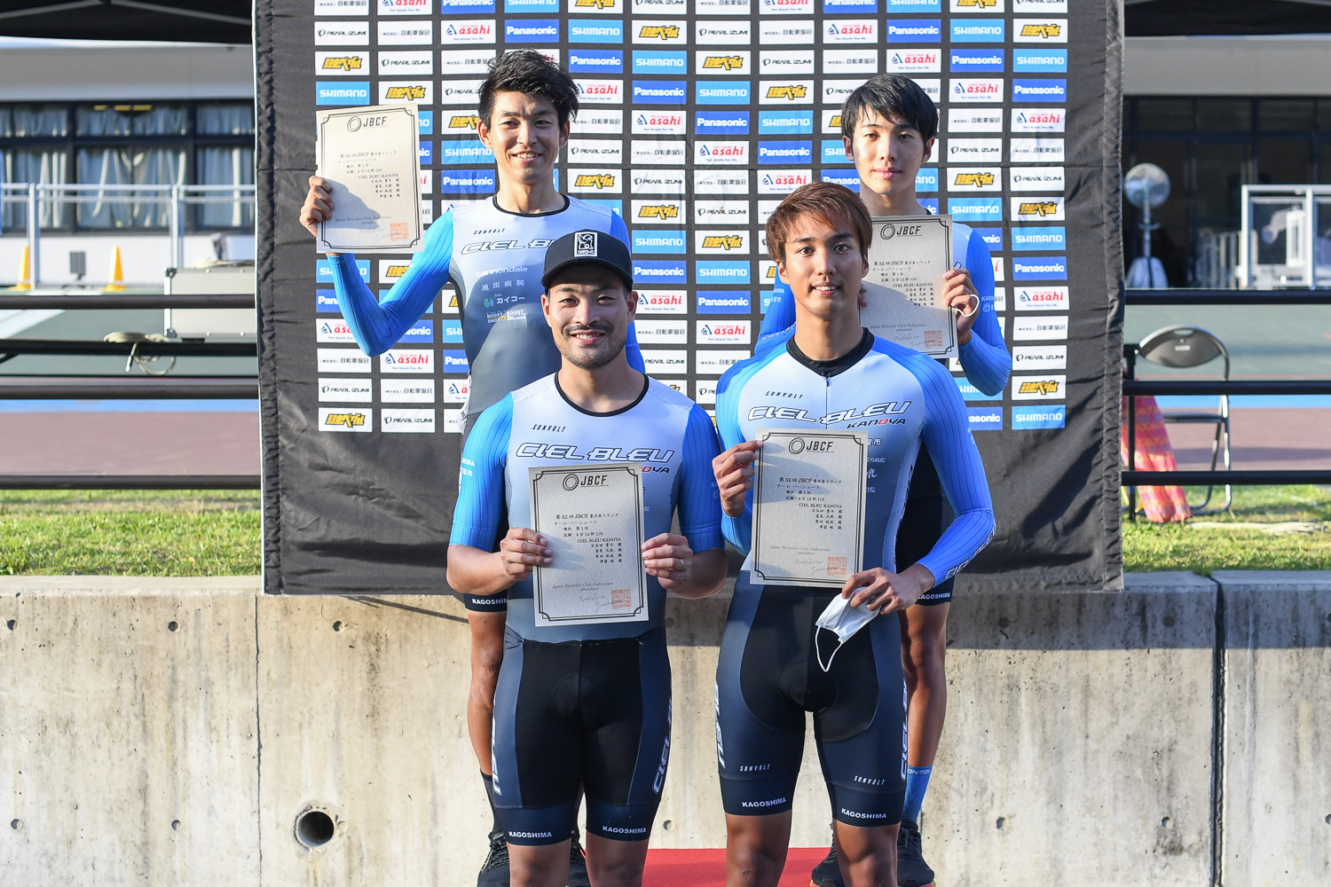 男子4kmチームパーシュート 表彰式