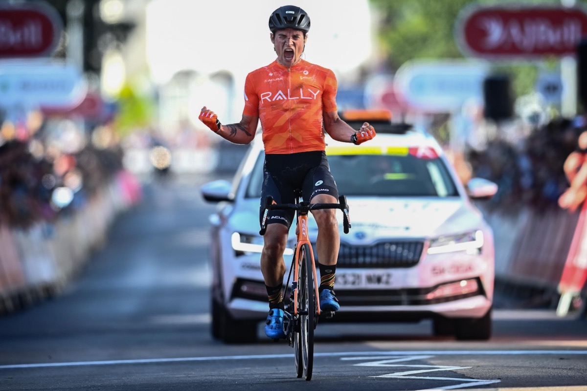 ステージ優勝を決めたロビン・カーペンター(アメリカ、ラリーサイクリング)