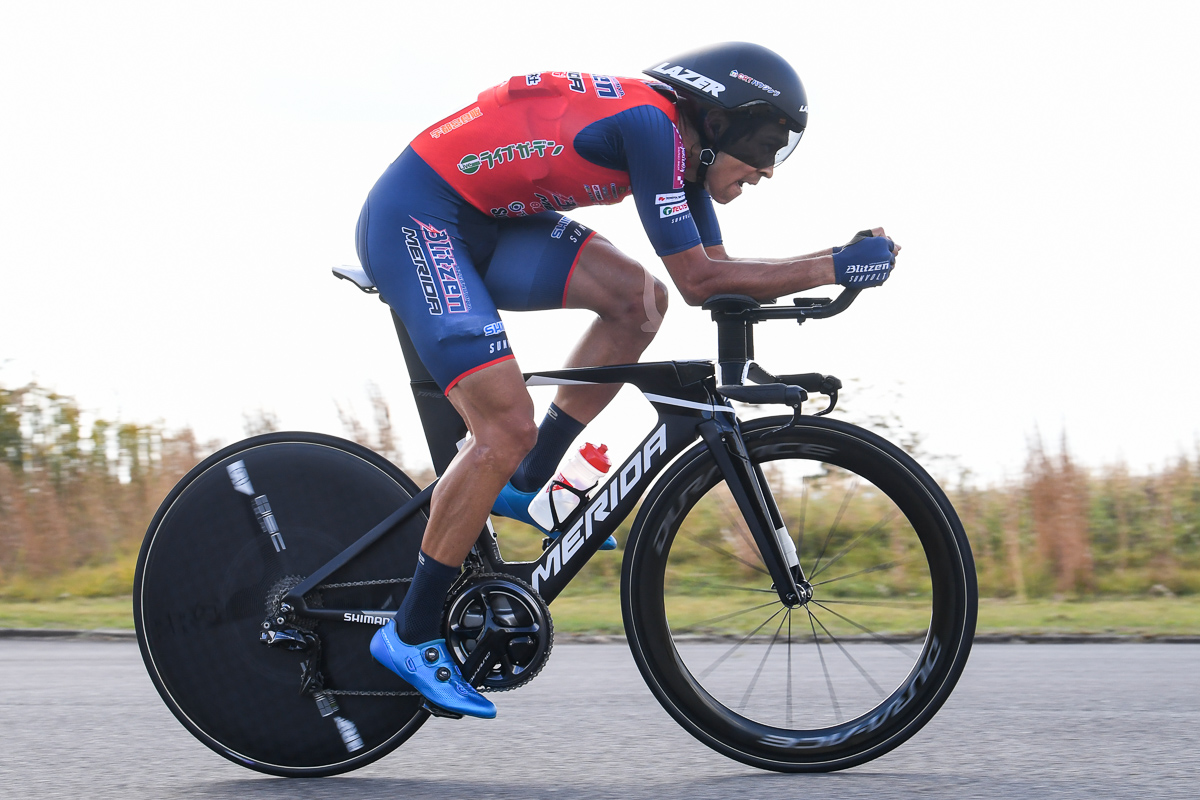 全日本選手権個人タイムトライアルで5位に入った阿部嵩之(宇都宮ブリッツェン)