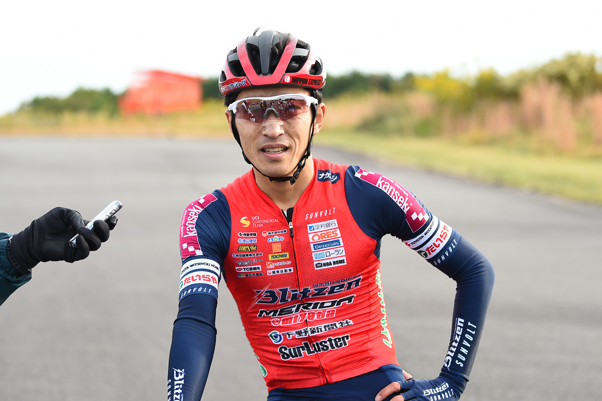 「2位って一番悔しいですね」と話す増田成幸(宇都宮ブリッツェン)