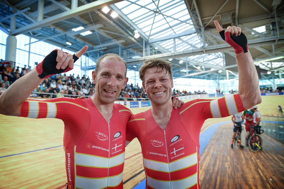 東京五輪金メダリストのラッセノーマン・ハンセンとミケル・モルコフ組（デンマーク）がマディソンで勝利