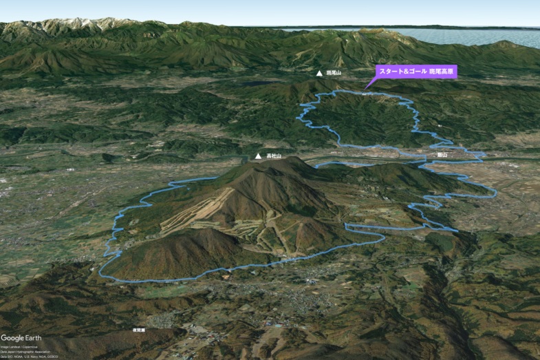 距離が60km、獲得標高は1800mと走りごたえがあるコース