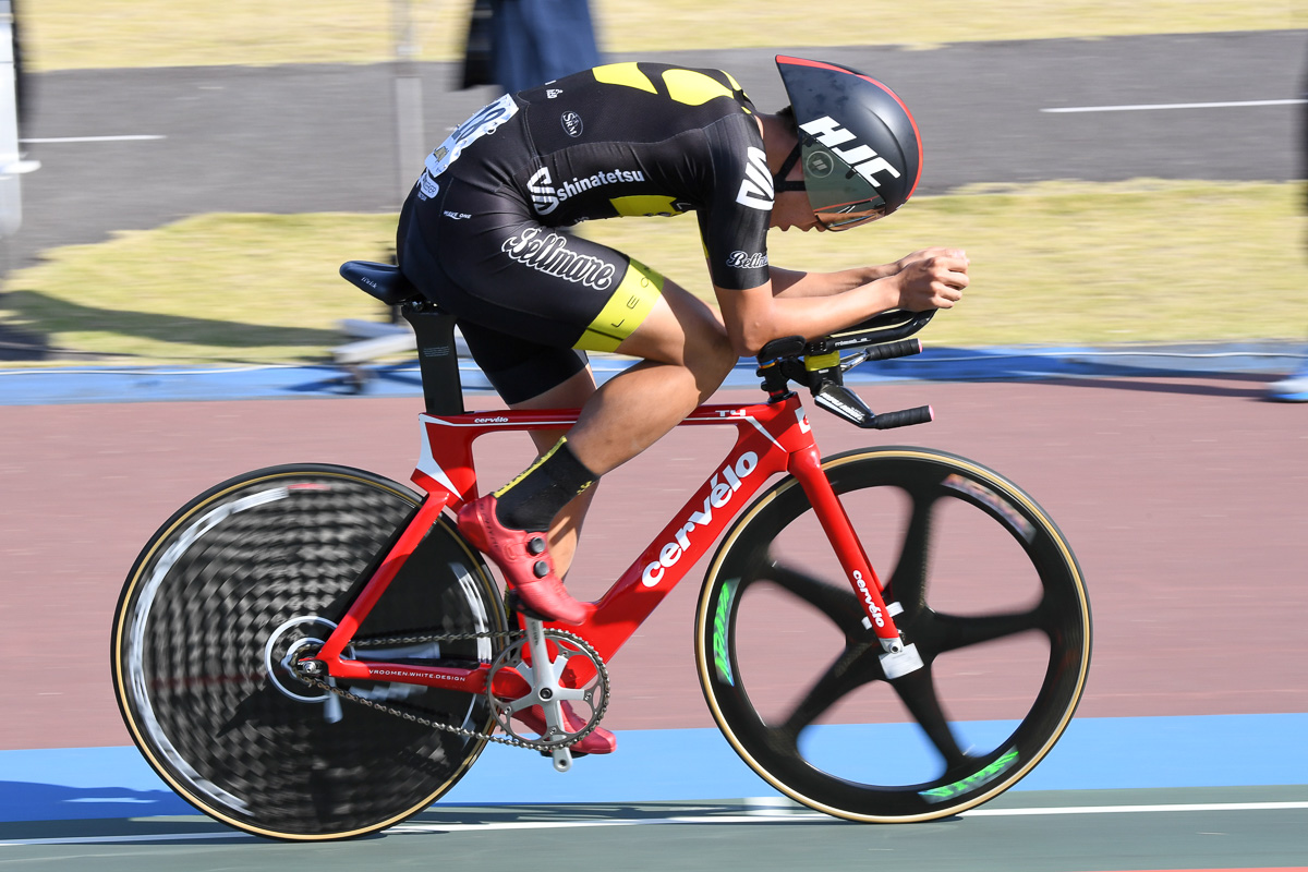ジュニアユース男子3km個人追抜き優勝 世古眞太郎(リオモ・ベルマーレ・レーシングチーム)3分43秒846