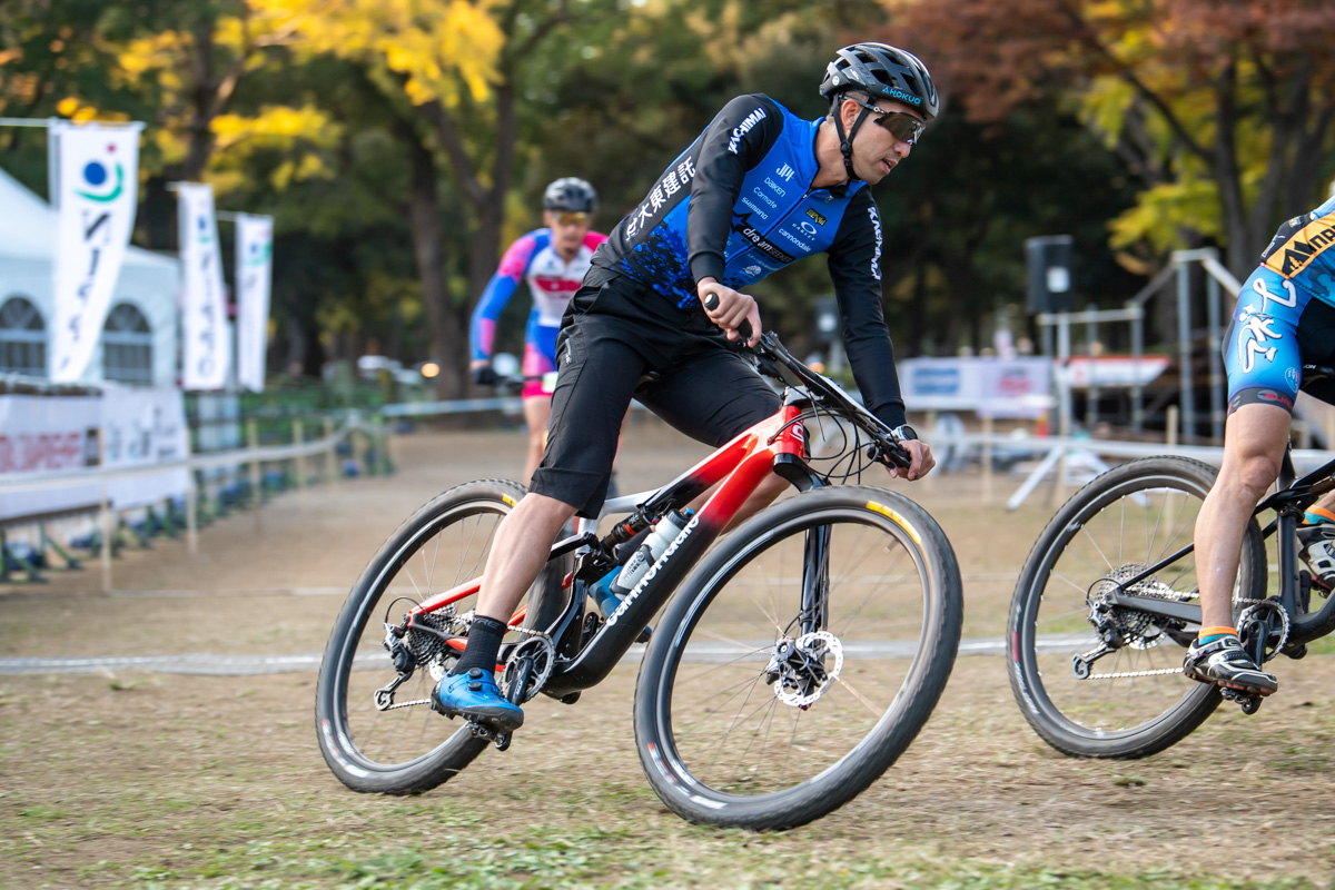 XCOの試走をする山本幸平（Dream Seeker MTB Racing Team）