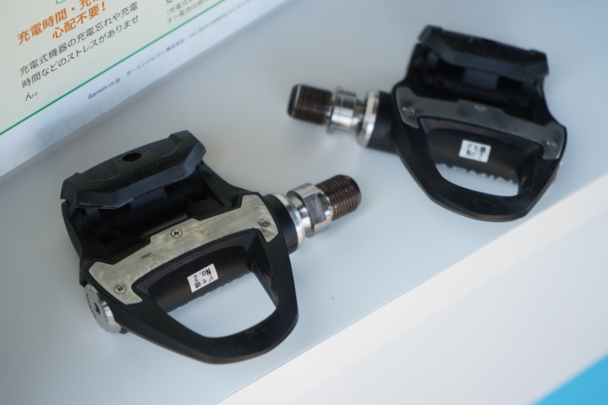ペダル型パワーメーターのRALLYは都度つけ外しが行われており、安定性への自信がうかがえた