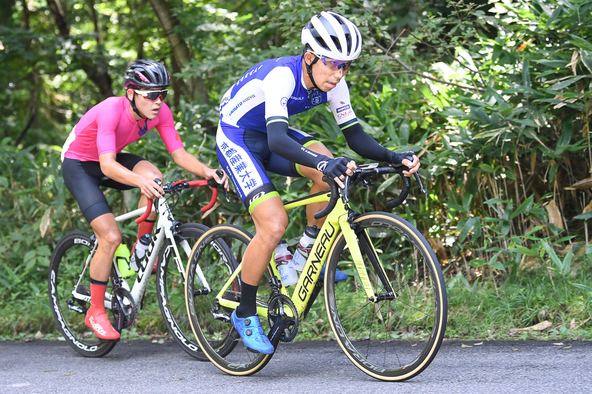 二つのUCIレースに出場し、インカレでも上位に入った上野颯斗（京都産業大学）