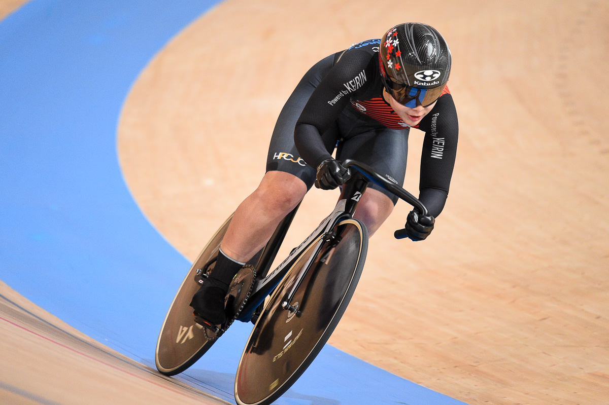 女子スプリント　予選で大会新記録となる10秒849を出した小林優香（チーム楽天Kドリームス）