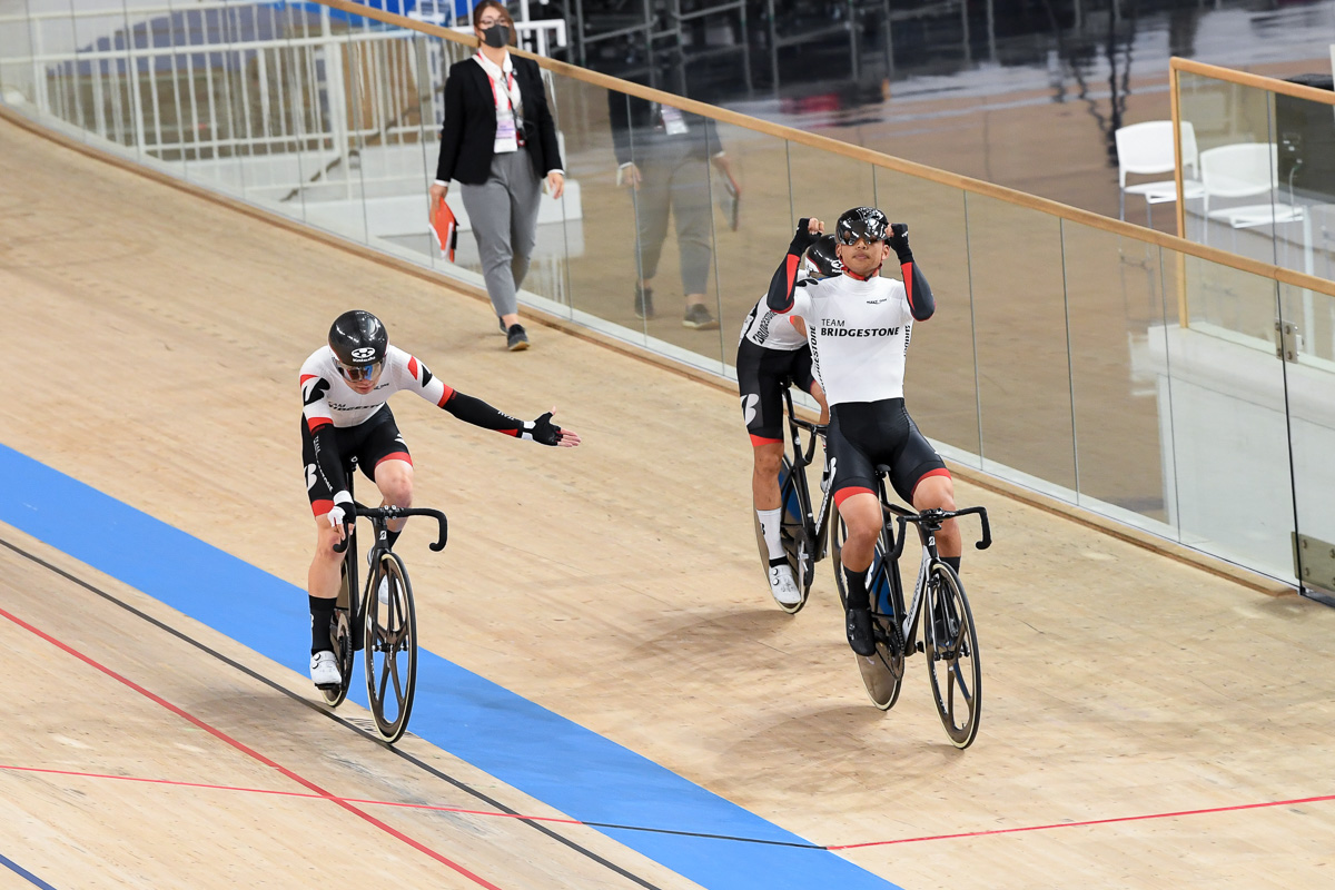 ポイントレース優勝で今大会六冠を達成した今村駿介(チームブリヂストンサイクリング)