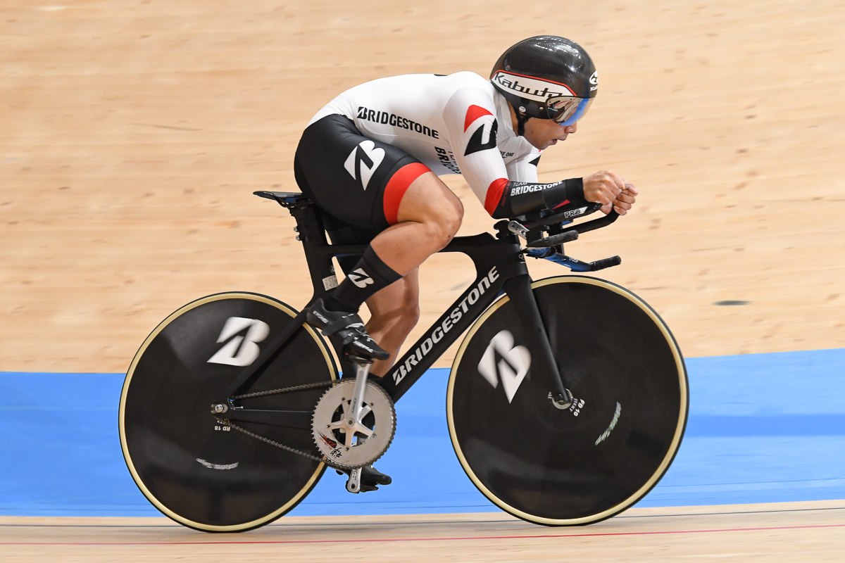 男子1kmタイムトライアル 3位 新山響平(チームブリヂストンサイクリング)1分1秒621