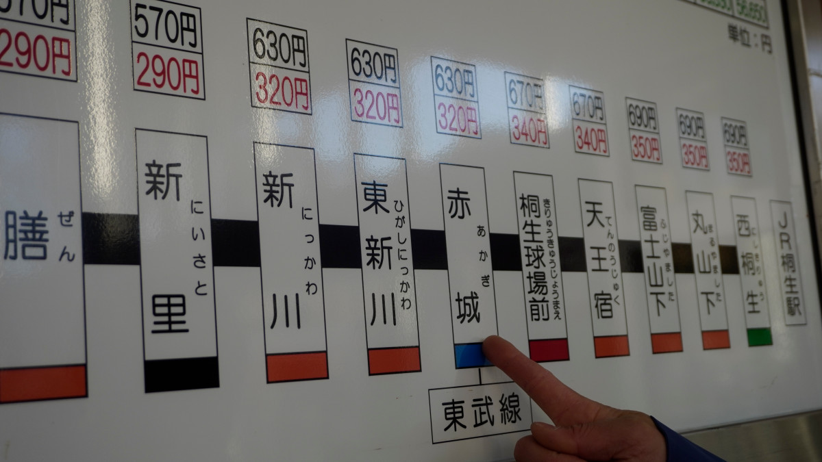 中央前橋から約20km先の赤城駅まで乗車