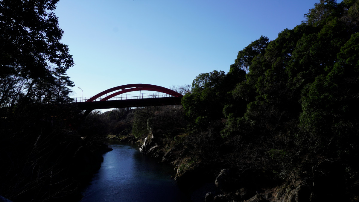 渡良瀬川の景観で一息。