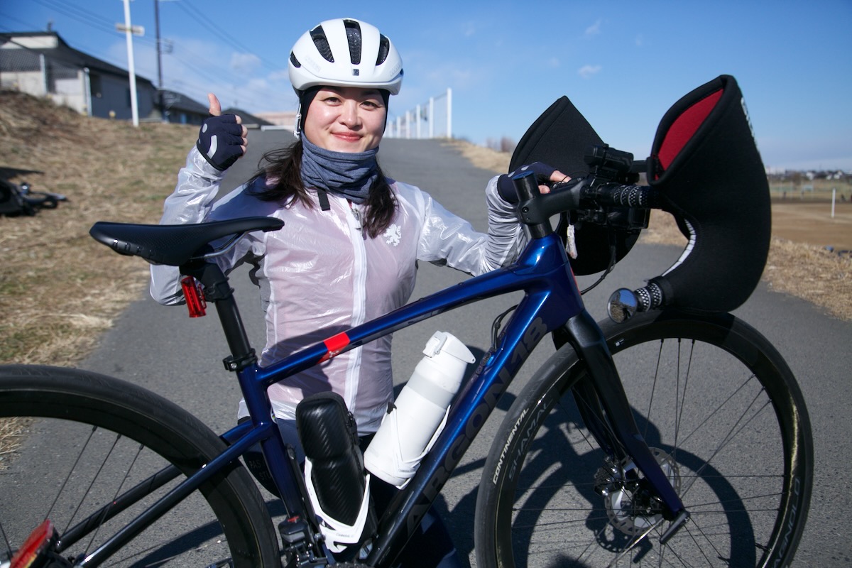 サイズもぴったりで乗りやすいとお気に入りの久保田香織さん