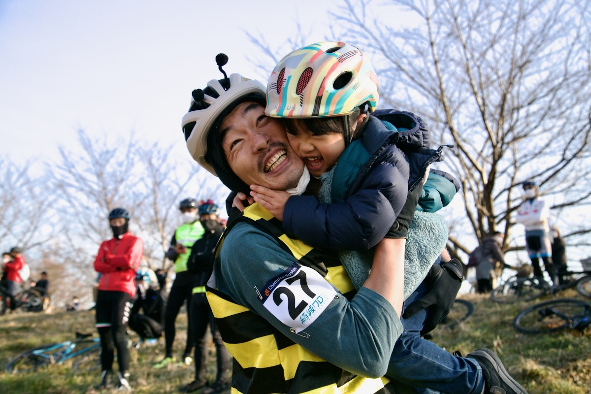 CROSS COFFEEのトニオ店長も参加(レース中)。ハートフル部門で優勝です