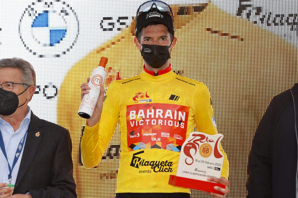 区間優勝とともに総合でも首位に立ったワウト・プールス(オランダ、バーレーン・ヴィクトリアス)