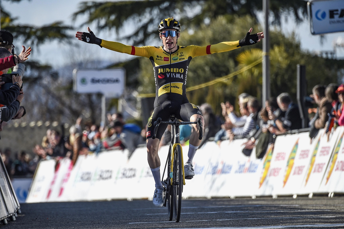 今季初勝利を飾ったヨナス・ヴィンゲゴー(デンマーク、ユンボ・ヴィスマ)