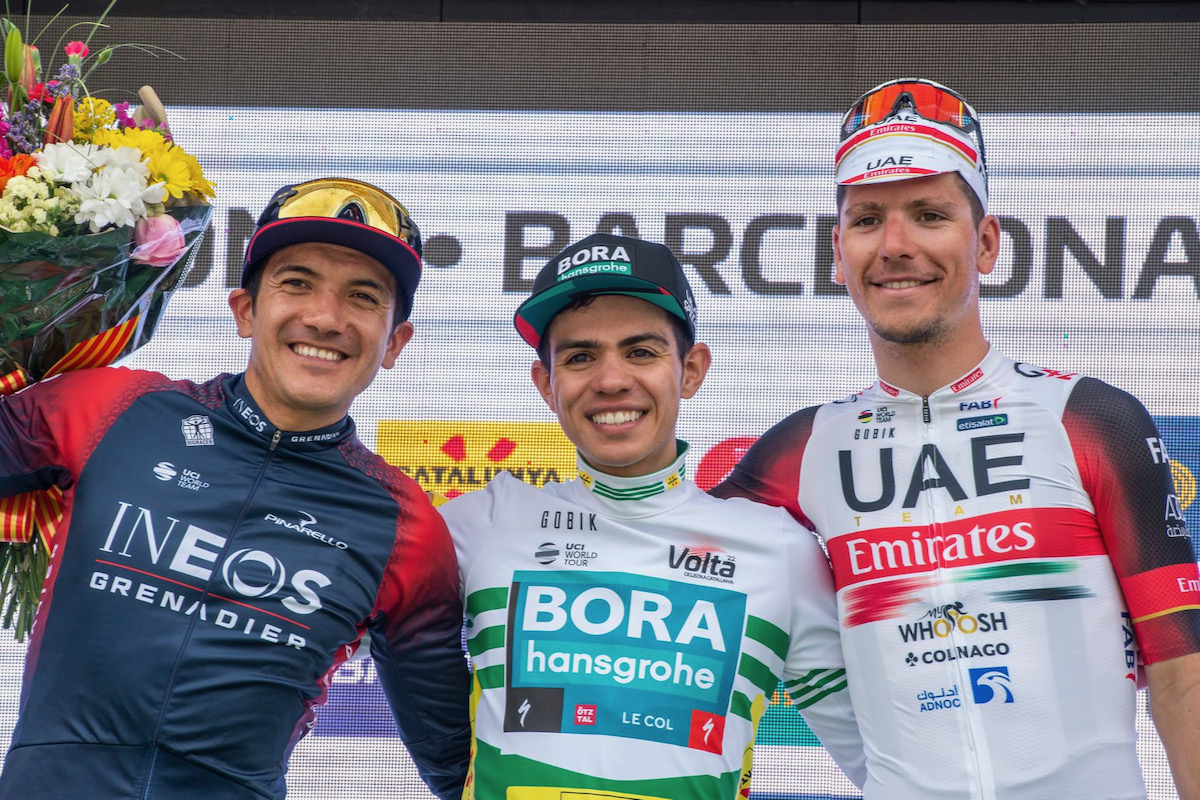 ワールドツアーのステージレースで初の総合優勝を果たしたセルヒオ・イギータ（コロンビア、ボーラ・ハンスグローエ）