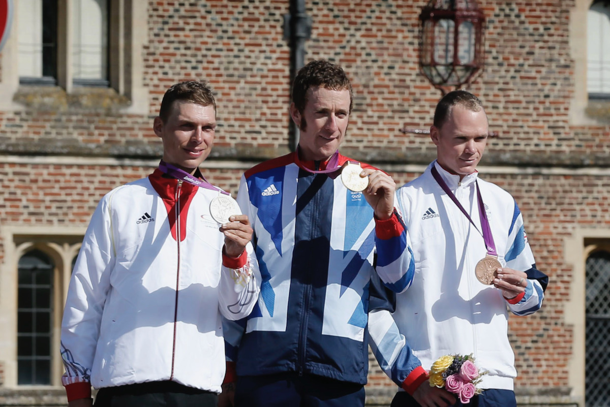 2012年ロンドンオリンピック男子個人タイムトライアルで銀メダルを獲得したトニー・マルティン（ドイツ）