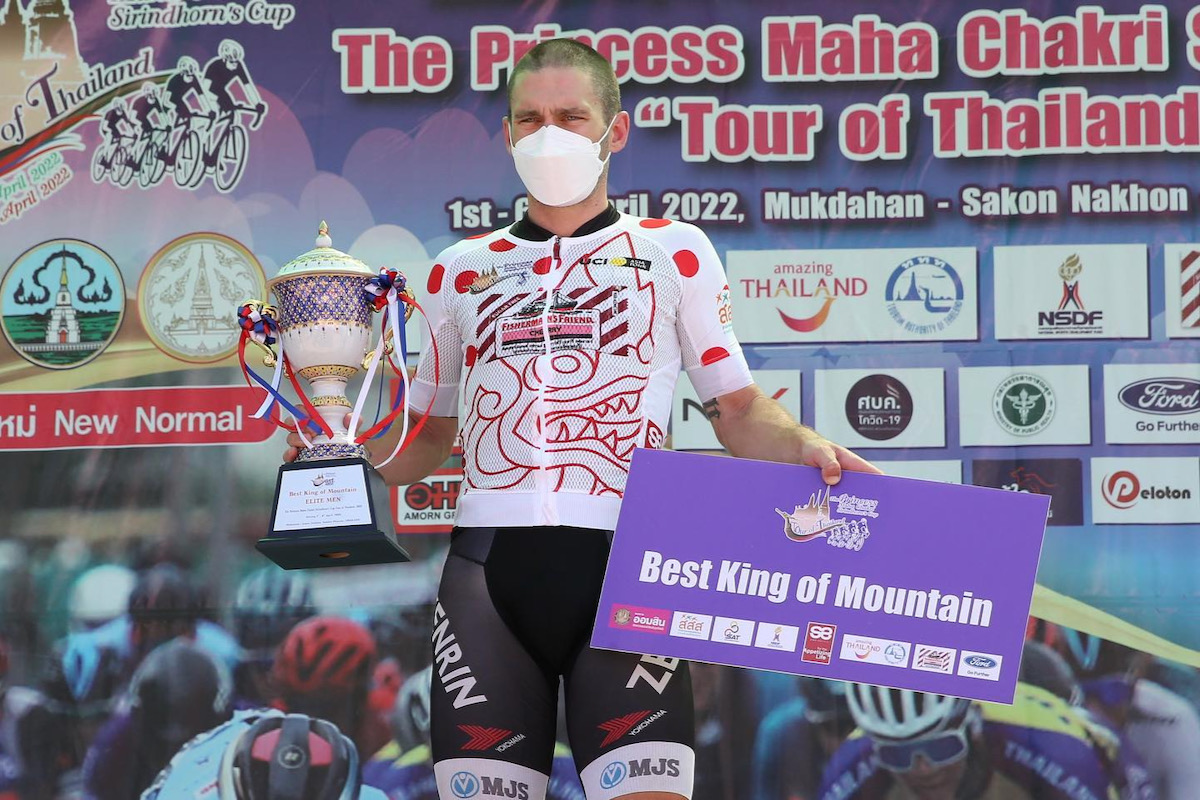 第6ステージの優勝と共に山岳賞を獲得したネイサン・アール(オーストラリア、チーム右京)