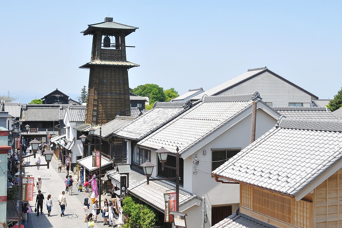 レトロな町並みの川越をサイクリング