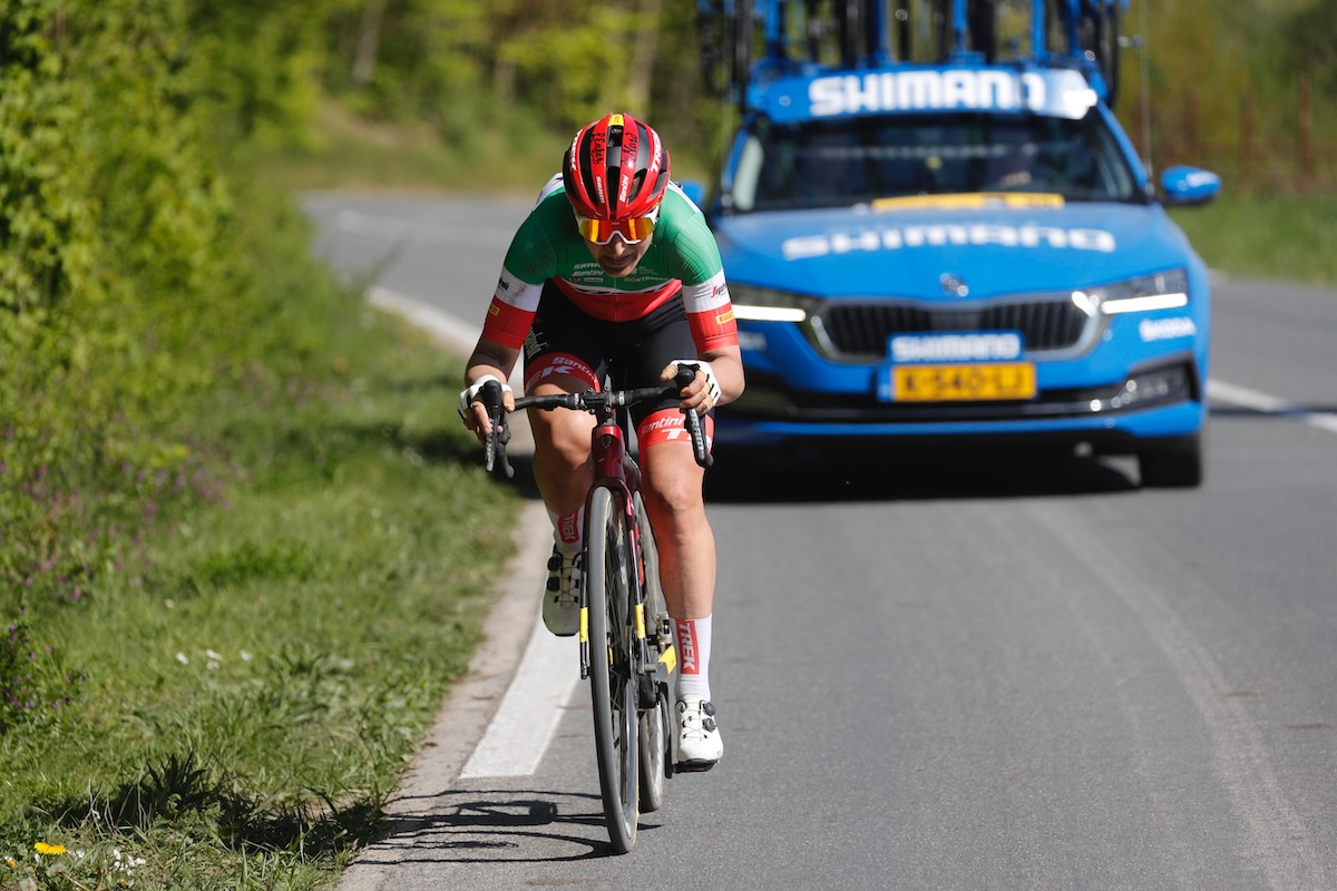 33kmに及ぶ独走に成功したエリーザ・ロンゴボルギーニ(イタリア、トレック・セガフレード)