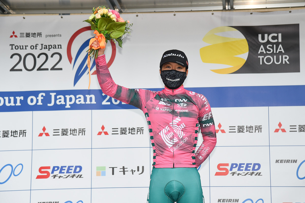 岡篤志にとっては2019年の堺ステージ以来となるツアー・オブ・ジャパン表彰台