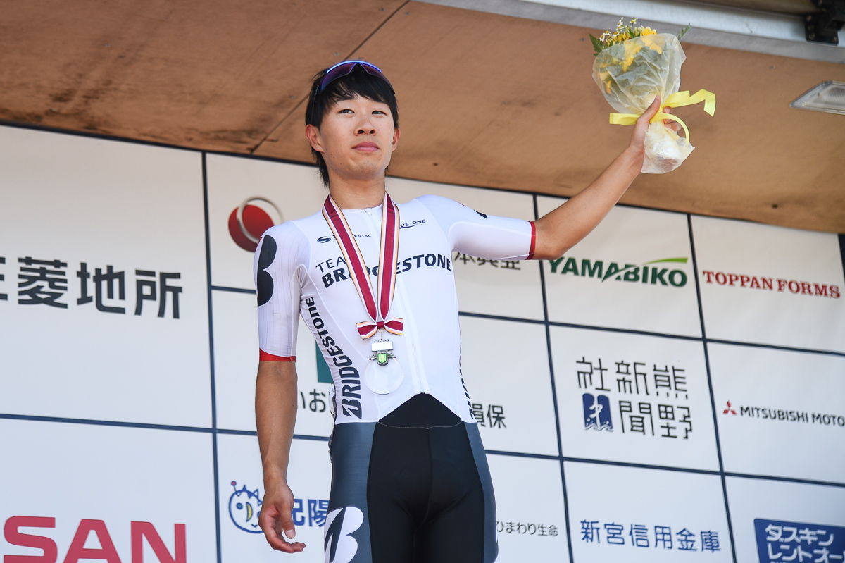 個人総合2位で終えた松田祥位(チームブリヂストンサイクリング)