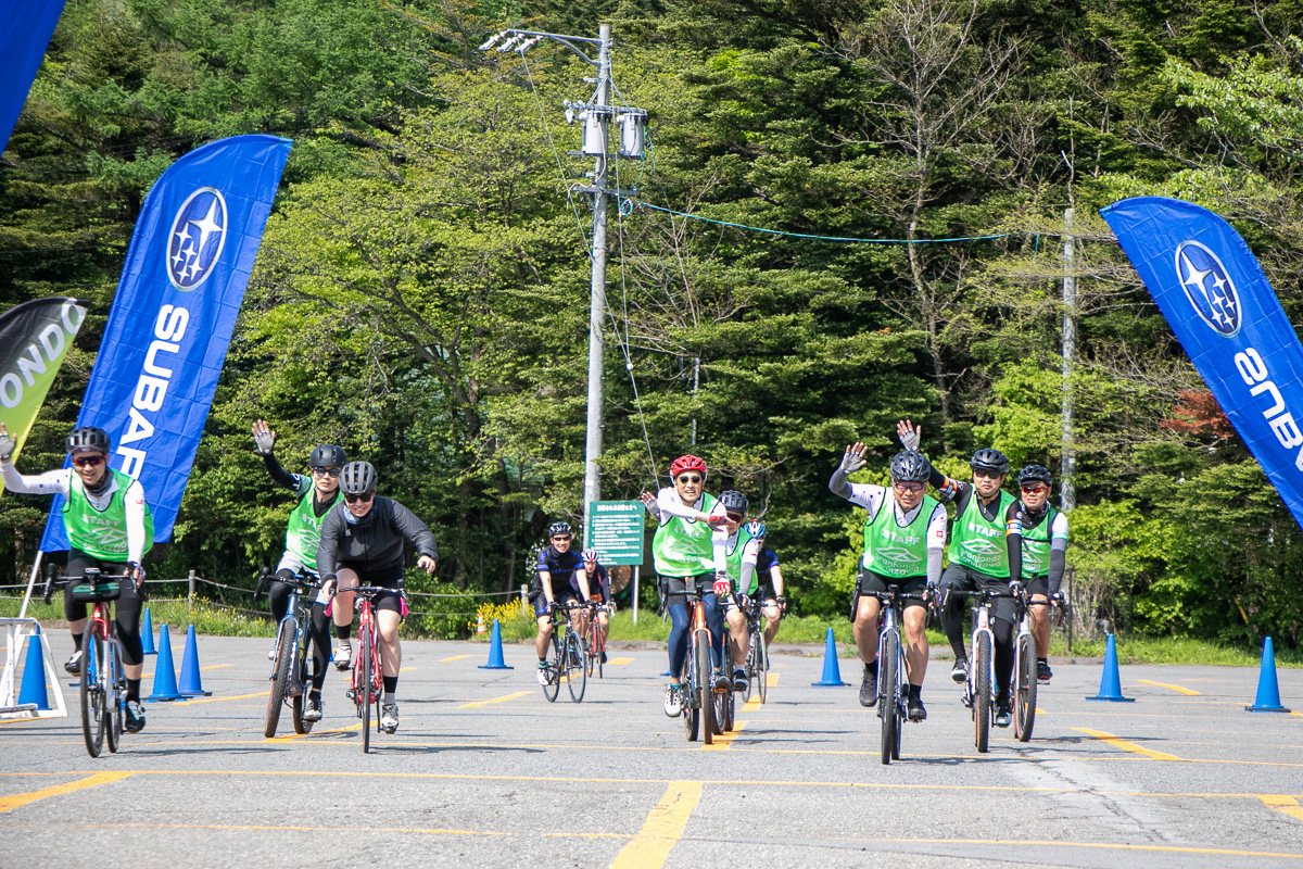 120kmの旅もこれにて終了。無事にトラブルもなくフィニッシュ!