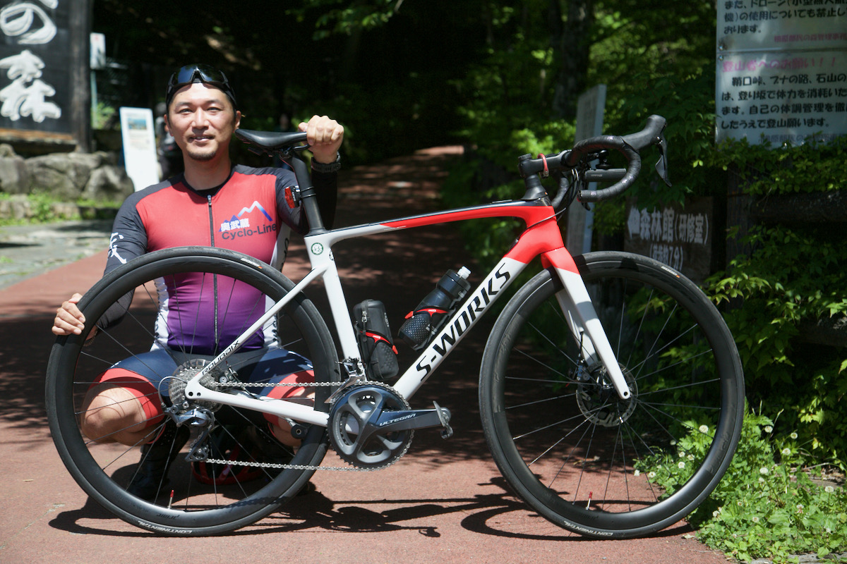 小嶋一洋さん(奥武蔵 Cycloline)とスペシャライズド S-Works Roubaix