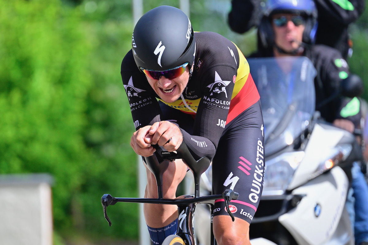 母国レースを国内王者ジャージで制したイヴ・ランパールト(ベルギー、クイックステップ・アルファヴィニル)