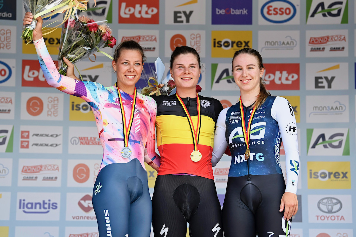 ベルギー選手権女子エリート表彰台