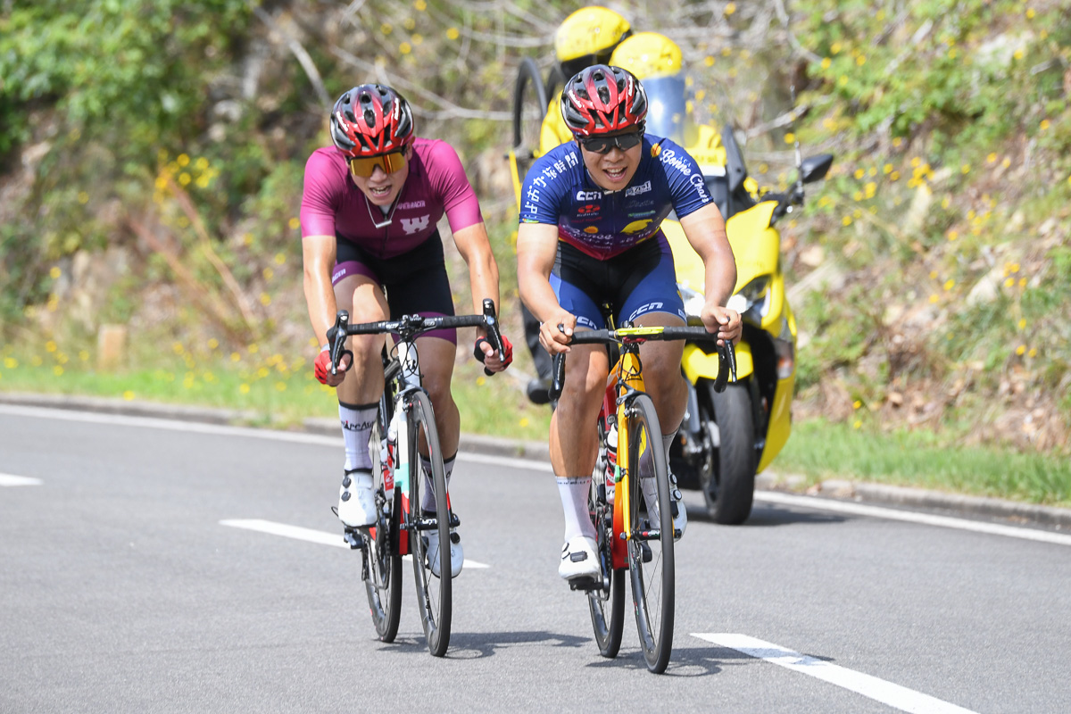 7周目 寺田吉騎(Asia Cycling Academy)と山田拓海(早稲田大学)の2名が先行