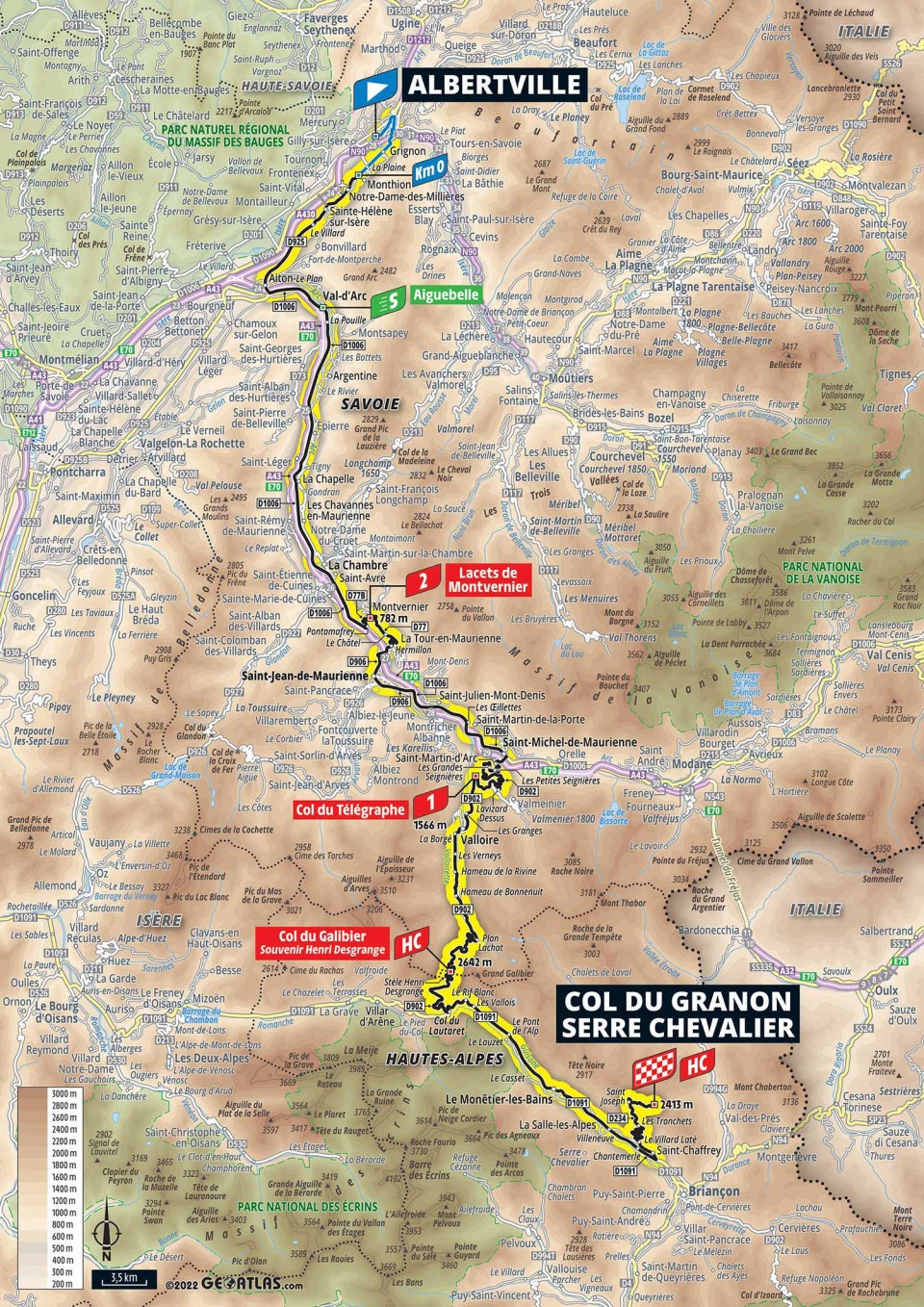 7月13日（水）第11ステージ アルベールビル〜コル・ド・グラノン・セッレ＝シェヴァリブリアンソン 〜 ラルプデュエズ　151.7km