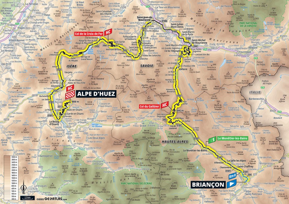 7月14日（木）第12ステージ ブリアンソン〜ラルプデュエズ　165.1km