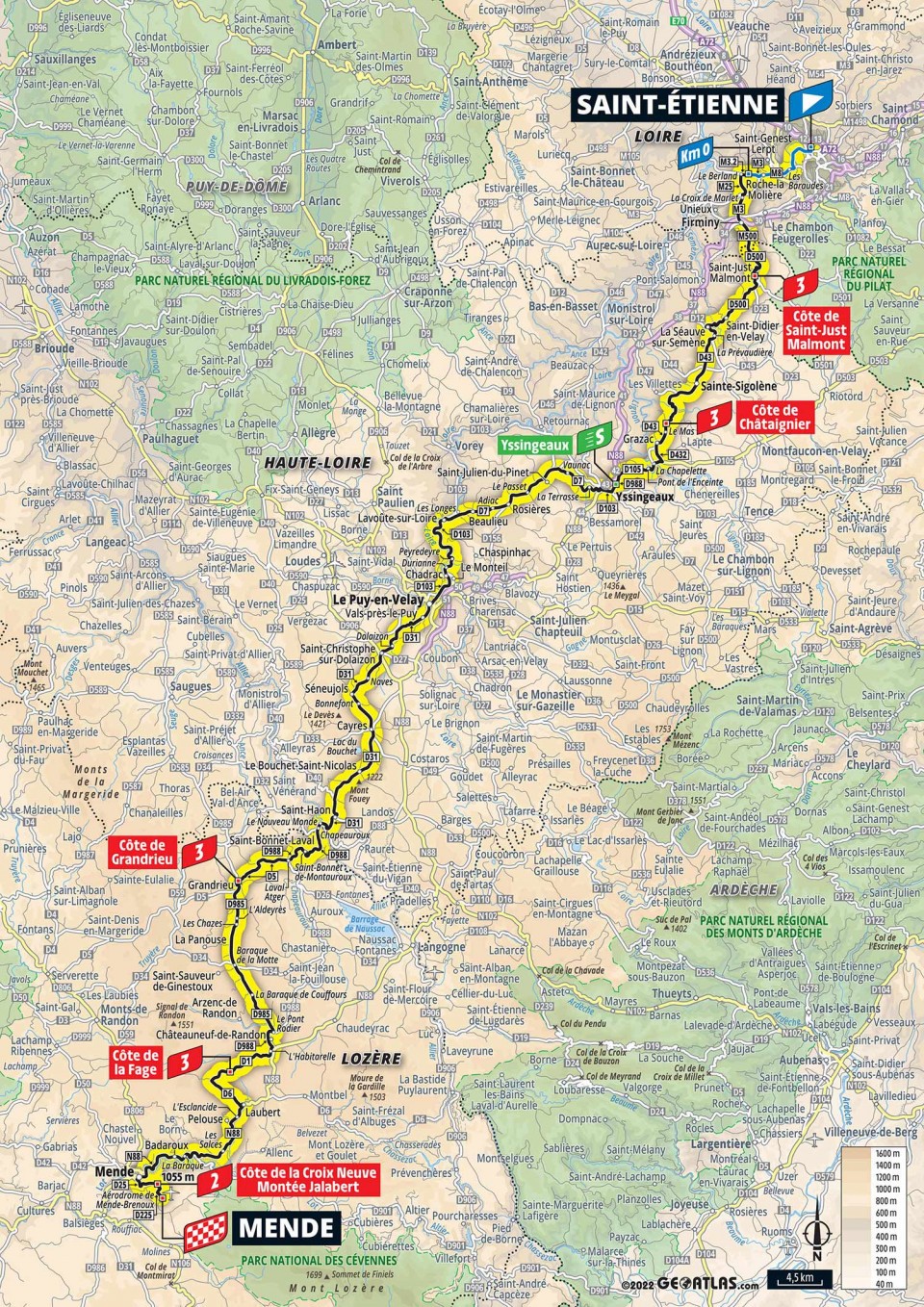 7月16日（土）第14ステージ サンテティエンヌ〜マンド　192.5km
