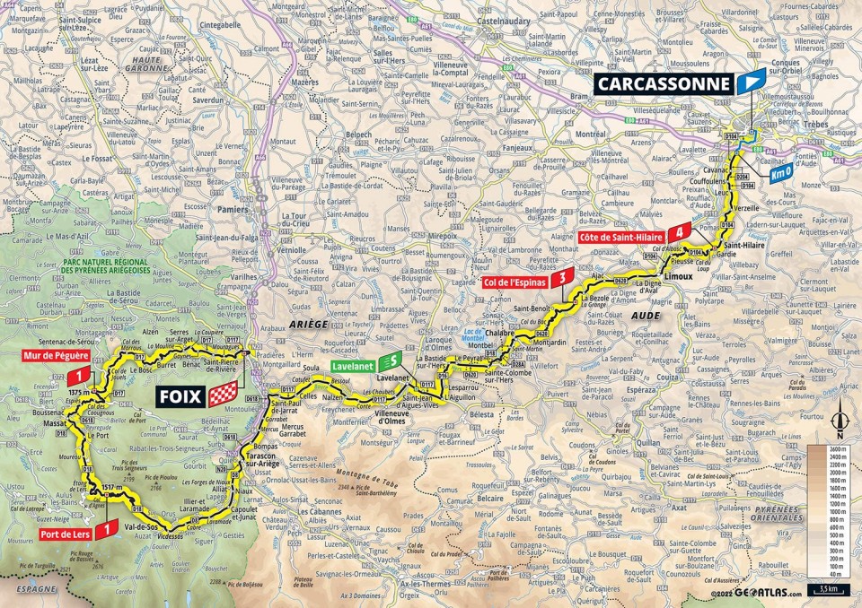 7月19日(火)第16ステージ カルカッソンヌ 〜 フォワ 178.5km