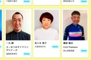 表示例:「JCGA一般会員 登録サイクリングガイド アシスタント」