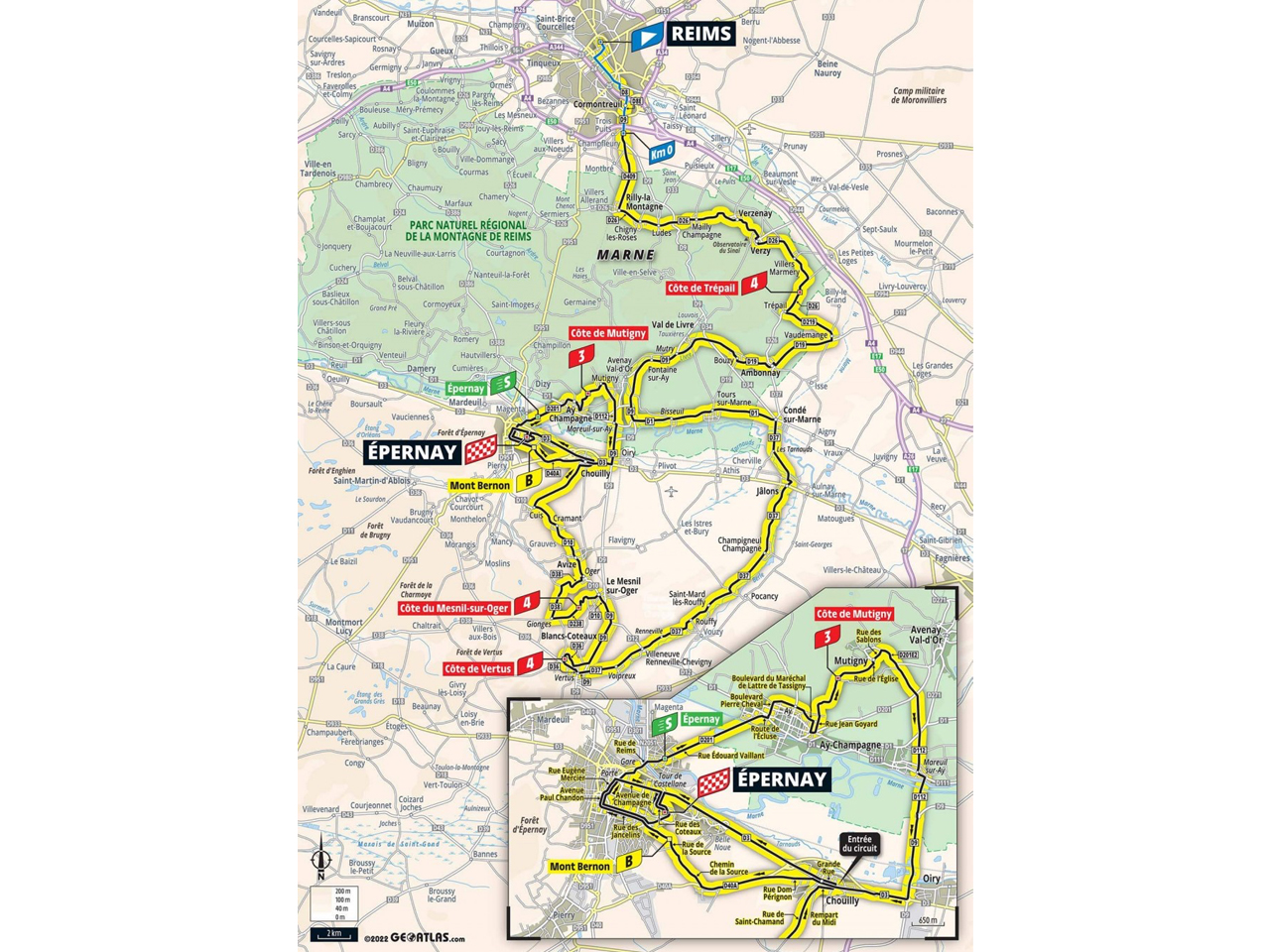 ツール・ド・フランス ファム アベック ズイフト2022第3ステージ コースマップ