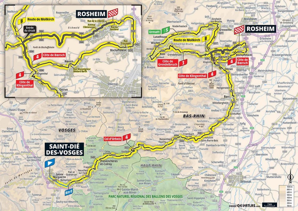 ツール・ド・フランス ファム アベック ズイフト2022第6ステージコースマップ