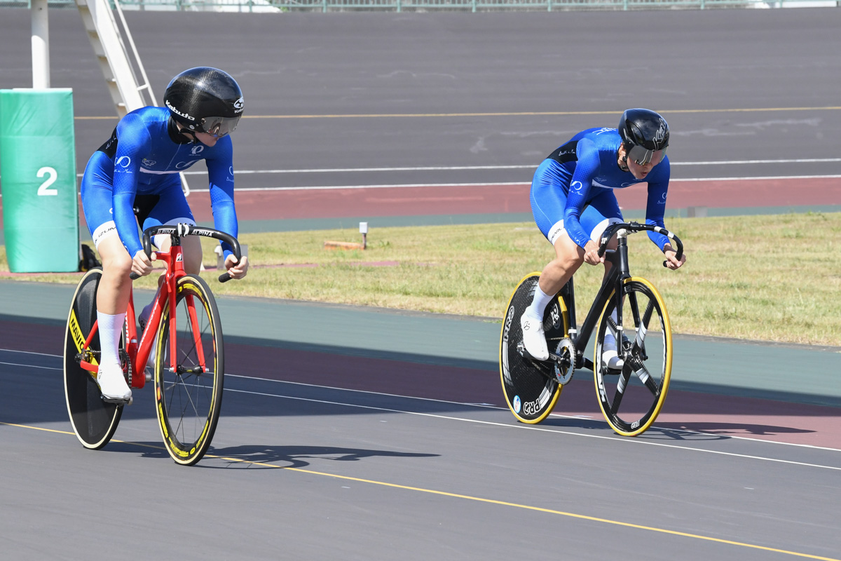 女子チームスプリント優勝 ビチクレッタディマル(清水、鈴木) 1分1秒858