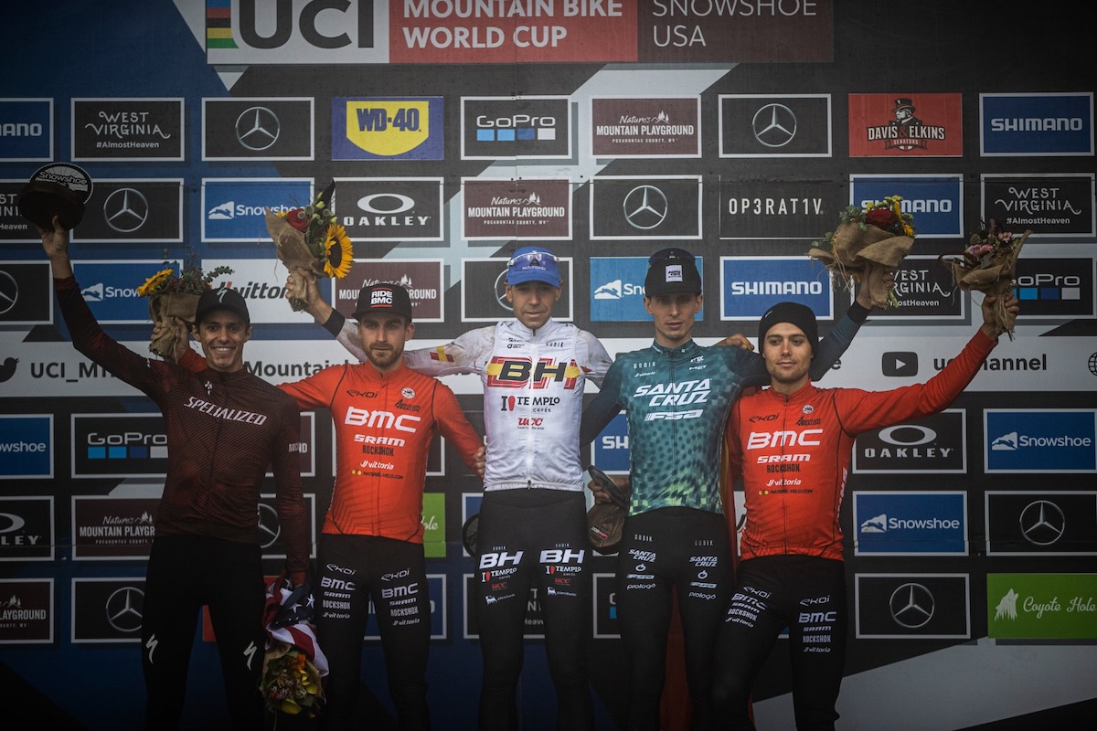 メルセデスベンツUCI MTBワールドカップ第7戦男子エリート表彰台