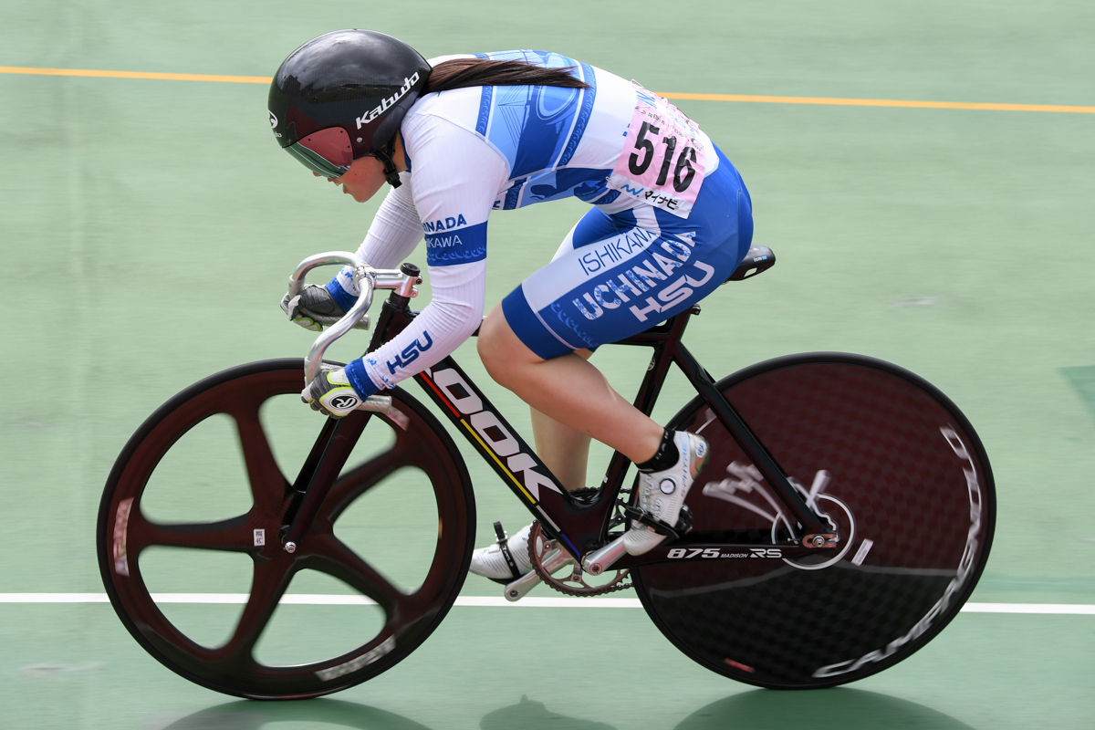 女子500mTT2位　米田千紘（内灘高校）37秒398