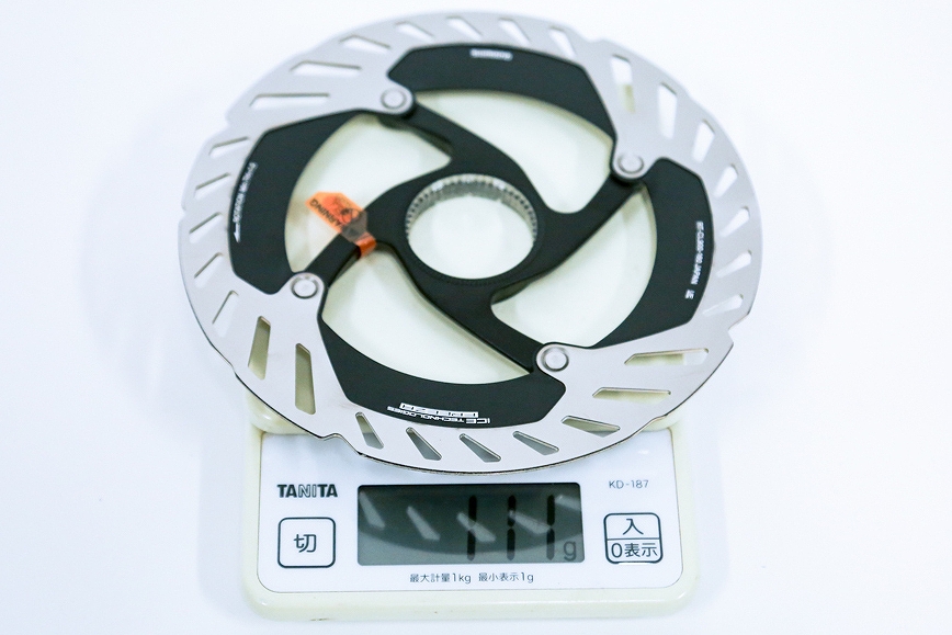 160mmローターの実測値:111g